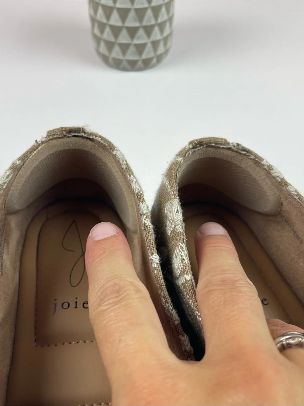 Joie Tan White Floral Embroidered Cara Espadrille Shoes Women Size 8.5